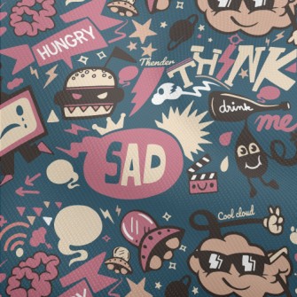 Retro Cartoon Pattern Dobby