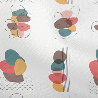 Abstract Color Block Dotted Li Dobby