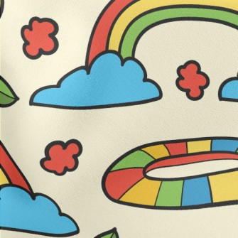 Cartoon Color Rainbow Stretch Ponte