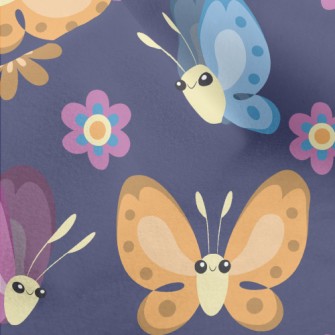 Big-eyed Playful Butterfly Micro Fleece
