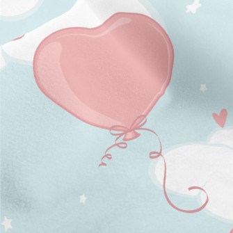 Love Balloons Flying To The Sk Micro Fleece
