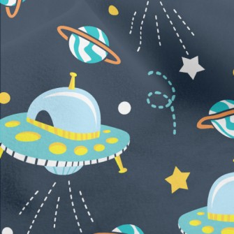 UFO In Outer Space Micro Fleece