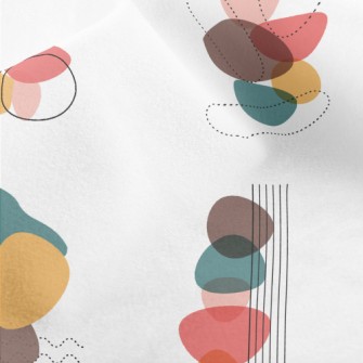 Abstract Color Block Dotted Li Micro Fleece