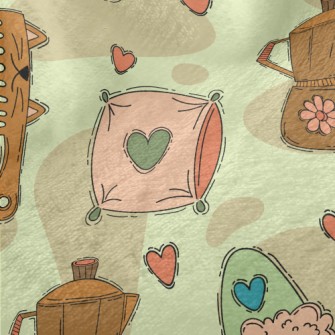Coffee Pot, Comb, Slippers Minky