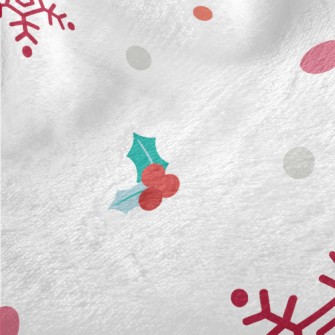Christmas Berry Snowflakes Minky