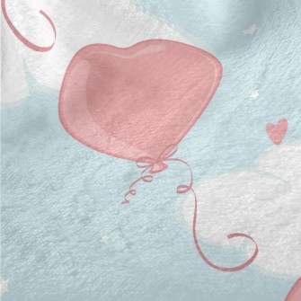 Love Balloons Flying To The Sk Minky