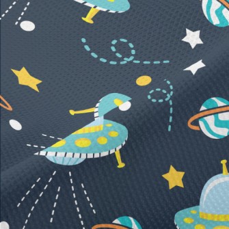UFO In Outer Space Piqué