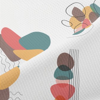 Abstract Color Block Dotted Li Piqué