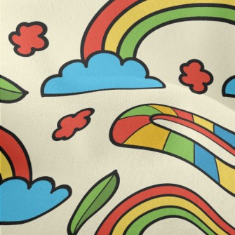 Cartoon Color Rainbow Lightweight Performance Linen