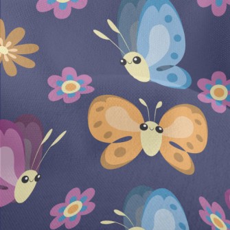 Big-eyed Playful Butterfly Lightweight Performance Linen