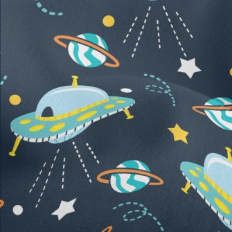 UFO In Outer Space Lightweight Performance Linen
