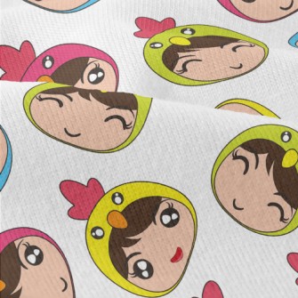 Big-eyed Girl Dressed As Chick Modern Jersey