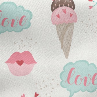 Alarm Clock Ice Cream Butterfl Jersey Backed Fleece
