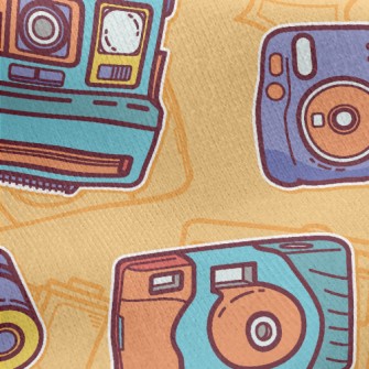 Retro Polaroid Camera Jersey Backed Fleece