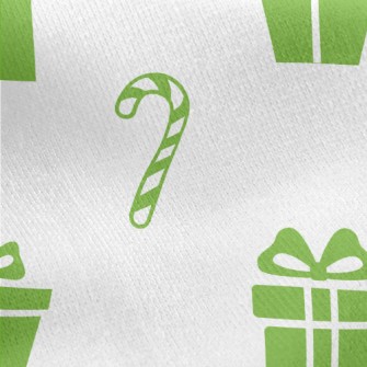 Candy Cane Gift Box Jersey Backed Fleece
