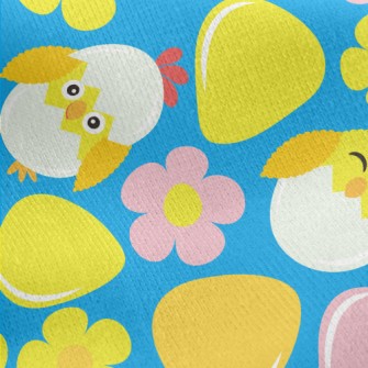 Happy Chick Breaking The Egg Jersey Backed Fleece