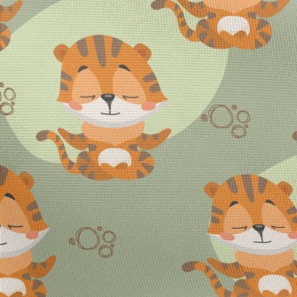 Meditation Sitting Tiger Pongee