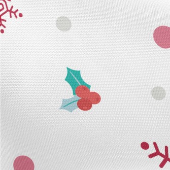 Christmas Berry Snowflakes Pongee