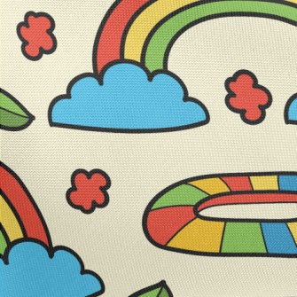 Cartoon Color Rainbow Pongee