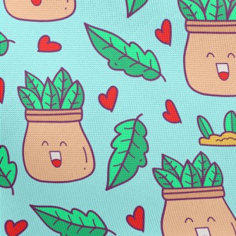 Laughing Potted Plants Pongee
