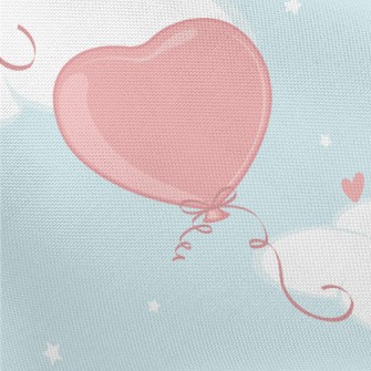 Love Balloons Flying To The Sk Pongee