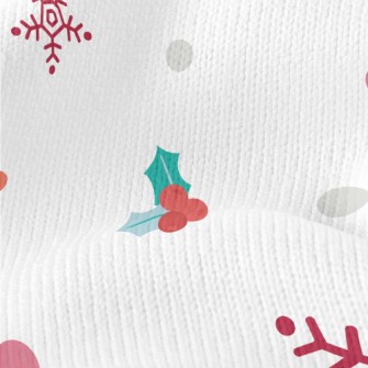 Christmas Berry Snowflakes Stretch Jersey