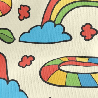 Cartoon Color Rainbow Stretch Jersey