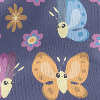 Big-eyed Playful Butterfly Stretch Jersey