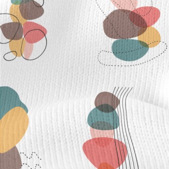 Abstract Color Block Dotted Li Stretch Jersey