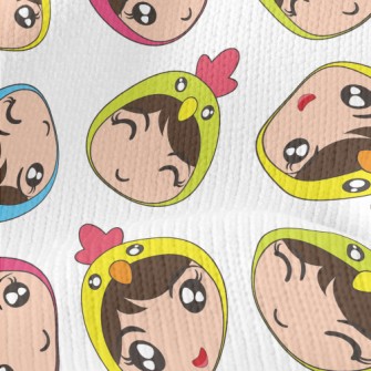 Big-eyed Girl Dressed As Chick Stretch Jersey
