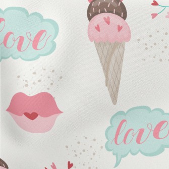 Alarm Clock Ice Cream Butterfl Lightweight Cotton Poplin
