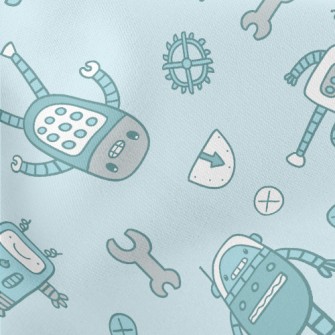 Smiling Robot Lightweight Cotton Poplin