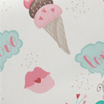 Alarm Clock Ice Cream Butterfl Midweight Cotton Poplin