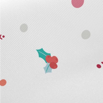 Christmas Berry Snowflakes Midweight Cotton Poplin