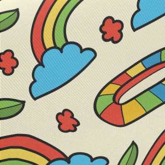 Cartoon Color Rainbow Midweight Cotton Poplin
