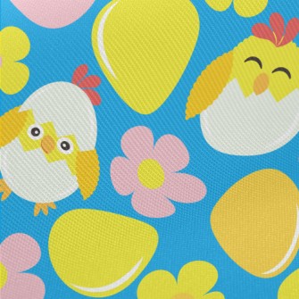 Happy Chick Breaking The Egg Midweight Cotton Poplin