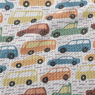 Geometric Decorative Car Birdseye Piqué