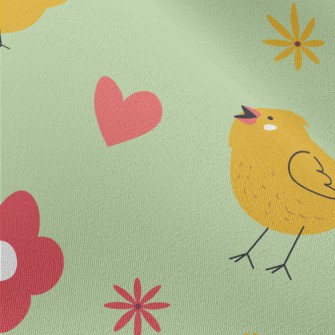 Chicks And Flowers Chiffon