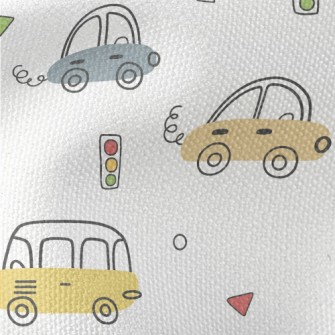 Cartoon Car Traffic Lights Waterproof Canvas