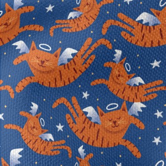 Smiling Angel Cat Waterproof Canvas