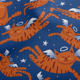 Smiling Angel Cat Athletic Mesh Flat Back