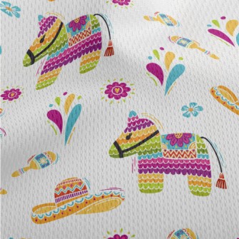Mexican Rainbow Horse Athletic Mesh Flat Back