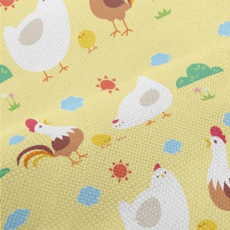 Rooster, Hen And Chicks Family Performance Linen