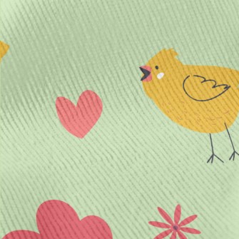 Chicks And Flowers Standard Corduroy