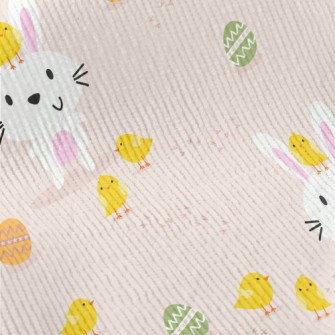 Cartoon Bunny And Chicken Standard Corduroy