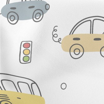 Cartoon Car Traffic Lights Stretch Ponte