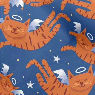 Smiling Angel Cat Micro Fleece