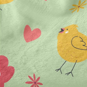Chicks And Flowers Minky