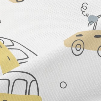 Cartoon Car Traffic Lights Piqué