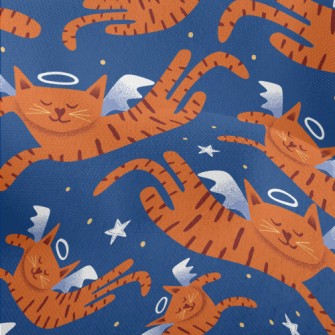 Smiling Angel Cat Lightweight Performance Linen